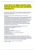 ELECTROLYTE IMBALANCES EXAM REVIEW QUESTIONS AND ANSWERS &lpar;GRADED A&plus;&rpar; 