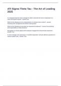 ATI Sigma Theta Tau - The Art of Leading 2025 Questions and Answers Graded A&plus;