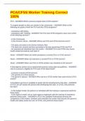 PCA&sol;CFSS Worker Training Correct 100&percnt;