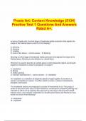  Praxis Art&colon; Content Knowledge &lpar;5134&rpar; Practice Test 1 Questions And Answers Rated A&plus;&period;
