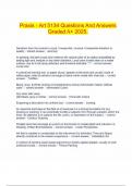   Praxis - Art 5134 Questions And Answers Graded A&plus; 2025&period;