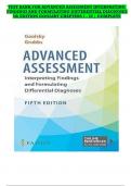 TEST BANK for Advanced Assessment Interpreting Findings and Formulating Differential Diagnoses 5th Edition by Goolsby Chapters 1-22&comma; Complete