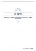 HED4810 Assignment 5 Portfolio &lpar;COMPLETE ANSWERS&rpar; 2025 - DUE 15 January 2025