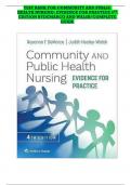 TEST BANK - Community and Public Health Nursing&colon; Evidence for Practice 4th Edition by DeMarco & Walsh&comma; All 25 Chapters Covered&comma; &vert;Complete Solution Guide &vert;Grade A&plus;&period;