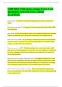 NUR 2063 Pathophysiology Exam 2 All questions and answers&period; Latest 2023 -2024&period;