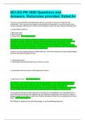 NCLEX-PN 3000 Questions and Answers&period; Rationales provided&period; Rated A&plus;