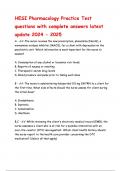 HESI Pharmacology Practice Test questions with complete answers latest update 2024 - 2025