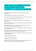 QMA INSULIN ADMINISTRATION EXAM QUESTIONS WITH CORRECT A GRADED ANSWERS 