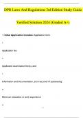 DPR Laws And Regulations 3rd Edition Study Guide Verified Solution 2024 &lpar;Graded A&plus;&rpar;&period;