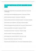 GA ESTHETICIAN STATE BOARD EXAM 2025