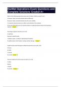 HazMat Operations Exam Questions and Complete Solutions Graded A&plus;
