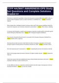 TCFP HAZMAT AWARENESS-OPS Study Set Questions and Complete Solutions Graded A&plus;