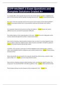 TCFP HAZMAT 2 Exam Questions and Complete Solutions Graded A&plus;