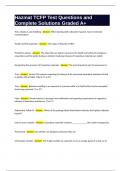 Hazmat TCFP Test Questions and Complete Solutions Graded A&plus;