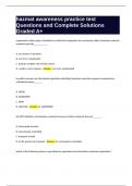 TCFP & GFD HAZMAT AWARENESS-OPS Test Questions and Complete Solutions Graded A &period; Bundle Compilation