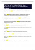 TCFP & GFD HAZMAT OPS Test Questions and Complete Solutions Graded A&plus;