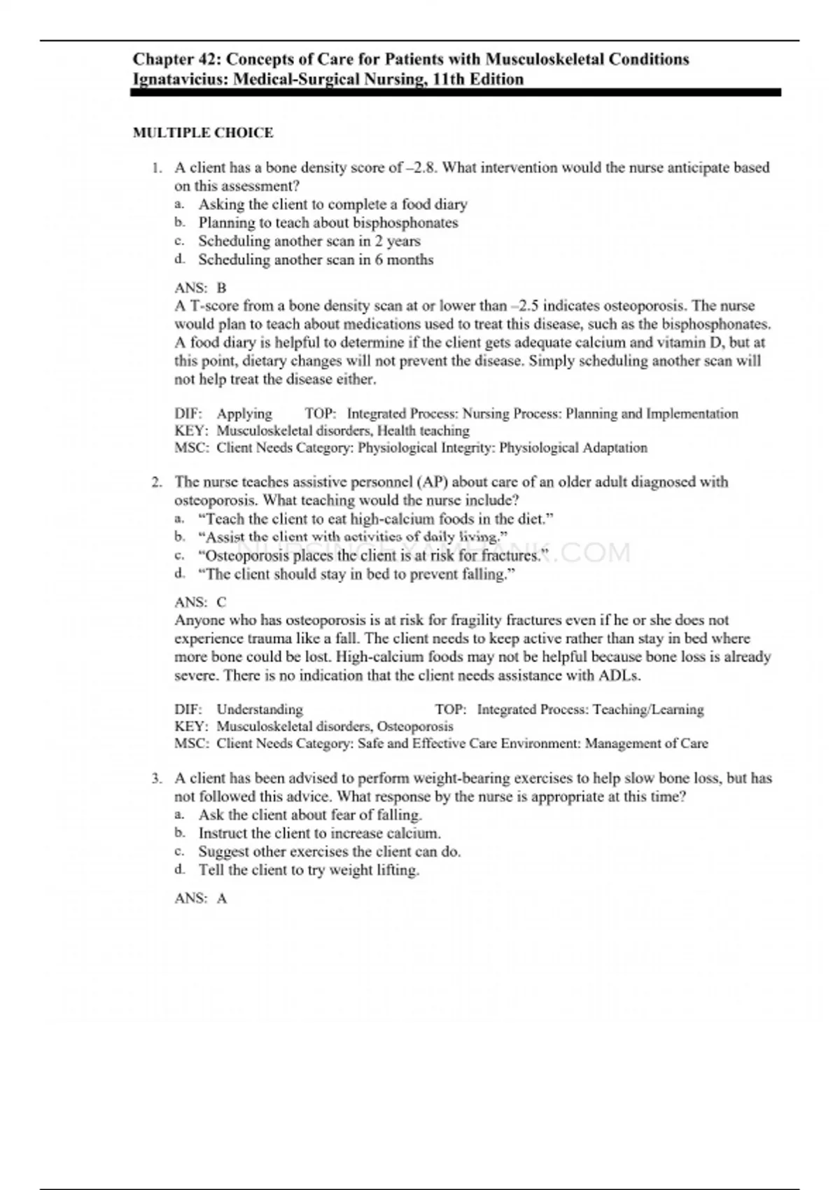 Chapter 42 Concepts of Care for Patients with Musculoskeletal ...