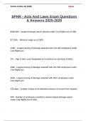 SPHR - Acts And Laws Exam Questions & Answers 2025-2026