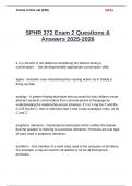 SPHR 372 Exam 2 Questions & Answers 2025-2026