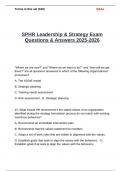 SPHR Leadership & Strategy Exam Questions & Answers 2025-2026