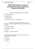 PHR-SPHR EXAM Learning & Development Exam Questions & Answers 2025-2026