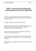 SPHR - Learning And Development Exam Questions & Answers 2025-2026