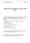 SPHR Exam Questions & Answers 2025-2026