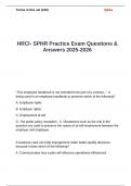 HRCI- SPHR Practice Exam Questions & Answers 2025-2026
