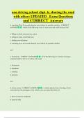 aaa driving school chpt&period; 6&colon; sharing the road  with others UPDATED Exam Questions and CORRECT Answers