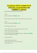 AAA Driver's ED Q's&colon; Sample Test &num;2 UPDATED Exam Questions and  CORRECT Answers
