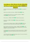 AAA Driver's ED&colon; FINAL EXAM UPDATED ACTUAL Exam Questions and CORRECT  Answers