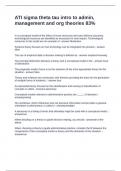 ATI sigma theta tau intro to admin&comma; management and org theories 83- Questions and Answers 2025