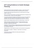 STT Using Evidence to Guide Strategic Planning Questions and Answers 2025
