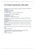 STTI Patient Satisfaction 2025 100- Questions and Answers Correct
