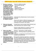 CPRP Practice Test with Verified Answers Graded A&plus;