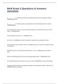 BAN Exam 2 Questions & Answers 2024&sol;2025