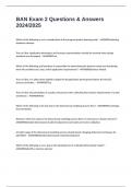 BAN Exam 2 Questions & Answers 2024&sol;2025 
