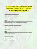 RN ATI CONCEPT-BASED ASSESSMENT LEVEL 4&comma; PROCTORED 2025 UPDATE EXAM FOR LEVEL 4&vert;TEST BANK &vert; WITH RATIONALES