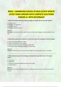 RMLO - CHAMPIONS SCHOOL OF REAL ESTATE UPDATE LATEST EXAM VERSION WITH COMPLETE SOLUTIONS GRADED A&plus; WITH RATIONALES 2025