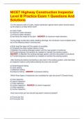 NICET Highway Construction Inspector  Level III Practice Exam 1 Questions And  Solutions
