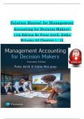 Solution Manual for Management Accounting for Decision Makers&colon; 11th Edition By Peter Atrill&comma; Eddie McLaney&comma; 2024 All Chapters 1 - 12&comma; Verified Newest Version