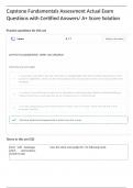 Capstone Fundamentals Assessment Actual Exam Questions with Certified Answers&sol; A&plus; Score Solution