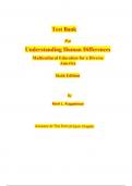 Test Bank For Understanding Human Differences Multicultural Education for a Diverse America Sixth Edition By Kent L&period; Koppelman Answers At The End Of Each Chapter