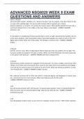 ADVANCED NSG6020 WEEK 9 EXAM QUESTIONS AND ANSWERS