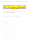 SEVI 3013 Final Exam Uark &vert; Questions with 100&percnt; Correct Answers &vert; Verified &vert; Latest Update 2025