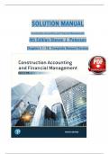 Solution Manual For Construction Accounting and Financial Management&comma; 4th Edition by Steven J&period; Peterson&comma; Complete Chapters 1 - 18&comma; Verified Latest Version