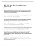 LIS 220 Test Questions & Answers 2024&sol;2025