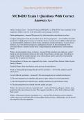 MCB4203 Exam 1 Questions With Correct Answers A&plus;