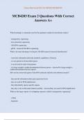 MCB4203 Exam 2 Questions With Correct Answers A&plus;
