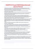 D220 WGU Exam 2 2025&sol;26 Questions and answers Newest